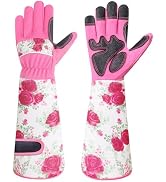 DLY Gardening Gloves for Women, Rose Gloves Gardening Thorn Proof, Long Garden Gloves for Women, ...