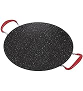 Korean BBQ Grill Pan, Non Stick Grill Pan with Anti Scalding Handle, 6 Layer Coating Round Griddl...