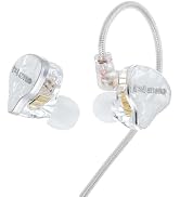 H HIFIHEAR Hzsound White Snow in Ear Monitor Headphones HiFi IEM Earbuds,Resin drip molding Cover...
