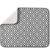 SUBEKYU Microfiber Dish Drying Mat for Kitchen Counter, Absorbent Dishes Drainer/Rack Pad for Cou...