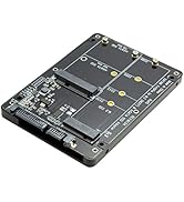CableCC 2 in 1 Combo M.2 NGFF B-key & mSATA SSD to SATA 3.0 Adapter Converter Case Enclosure