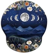 LIMKRIAN Ergonomic Mouse Pad with Wrist Rest, Moon Mountain Mouse Pad Gaming Mousepad with Non-Sl...