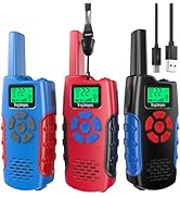 Inspireyes Walkie Talkies for Kids Rechargeable,Toys for Boys and Girls Ages 3-12, 3 Pack Long Ra...