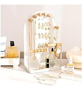 ProCase Cute Jewelry Organizer Stand Earring Holder Organizer for Dorm, Aesthetic Necklace Stand ...