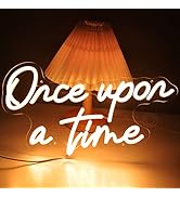 SYLHOME Once Upon A Time LED Neon Light Sign Home Bedroom Kids Room Nursery Wall Decor Sign Words...
