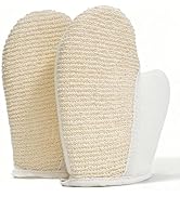 Exfoliating Glove Bath Mitts for Shower, Hemp Body Gloves for Shower Exfoliating, Body Exfoliator...