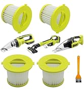 4 Pack HEPA Filters Fit Ryobi 18V ONE+ Hand Vacuum Cleaners PCL704 Series, PCL705 Series, PCL700 ...