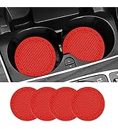 VAGURFO 4 Pieces Car Cup Holder Coaster,Cup Holder Insert Coaster Silicone Pads Anti-Slip Cup Coa...