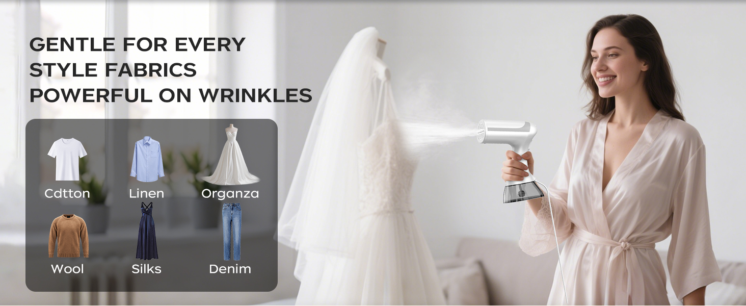 White clothes steamer handheld