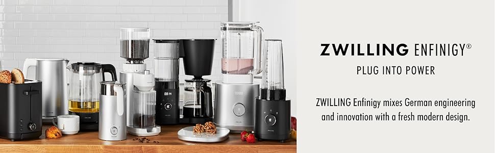 zwilling, enfinigy, toaster, glass kettle, electric, blender, coffee maker milk frother