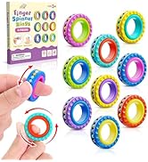 Fidget Toys Sensory Rings for Kids : 9 Pack Multi-Functional Finger Spinner - Fidget Stress Toys ...