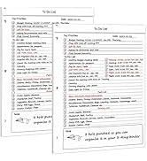 UpUDo To Do List Notepad 8.5" X 11", Daily Task Planner with Checklist, 52 Sheets Tear Off Note P...