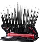 Antonki 12 Pack Tweezers, Precision Tweezers Set, Craft Tweezer Kit, Soldering Tweezers, Jewelry ...