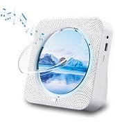 CD Player Portable Bluetooth 5.1 Sound FM Radio USB/AUX for Home Kids White