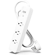 KMC 3-Outlet Smart Plug Power Strip, Surge Protector for Smart Home, Remote Control Lights and De...