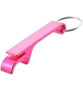 BWESOO Pink Metal 4-in-1 Bottle Opener Key Chain