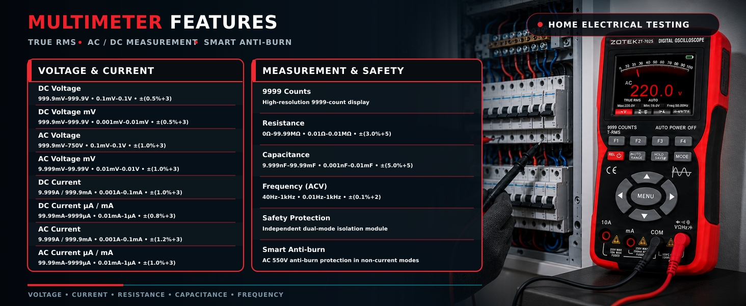 ZT-702S 2 IN 1 OSCILLOSCOPE MULTIMETER