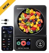 Amzmerit Smart Food Kitchen Scale with Nutritional Calculator, Timer, 0.1g High Precision Kitchen...