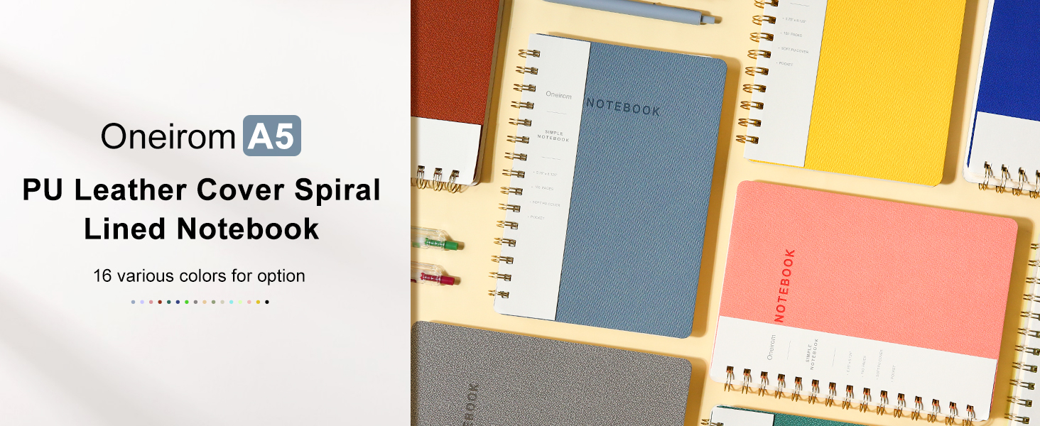 lined spiral notebook