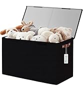Bagnizer Large Toy Storage Box with Lids, Collapsible Sturdy Baby Storage Organizer Chest Bin Bas...