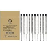 MengRan 3.9'' Gel Ink Pen Refills for Click Pens, 0.5mm Fine Tip,Compatible with Parker Pen Refil...