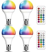 ILC E17 LED Light Bulbs (40w Equivalent) 5W, Color Changing RGB, 2700K Warm White, 12 Colors 2 Mo...