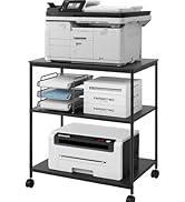 EMERIT 3-Tier Printer Stand for Laser/Inkjet/All-in-One - 23.6x18.9x31.5 Heavy Duty Cart w/Adjust...