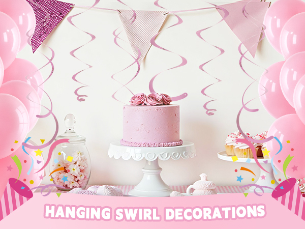 Pink Hanging Swirl