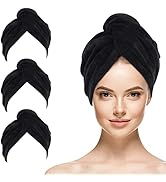SINLAND Microfiber Hair Drying Cap Hair Towel Turban Twist for Long Hair Fast Drying Towels Head ...