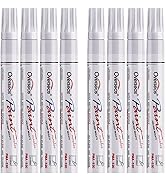 Paint Pens Paint Markers - White Permanent Markers 8 Pack, Oil Based Waterproof Quick Dry Medium ...
