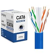 Cmple - Cat6 Cable 1000ft Bulk Lan Ethernet Cat 6 Wire Network UTP 23AWG CMR Riser 10Gbps 550 MHz...