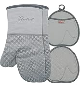 Yutat Oven Mitts - Oven Mitts and Pot Holders Sets Made of Non-Slip Silicone & BPA-Free Silicone,...