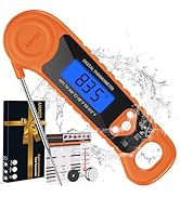AMMZO Digital Meat Thermometer for Grilling, Candy Thermometer Instant Read Food Thermometer Wate...