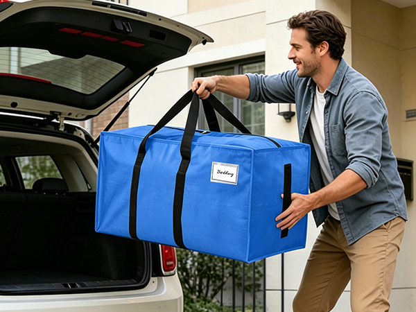 HOMESURE Supports 200lbs Heavy Duty Moving Bags - Durable Zipper & Wrap-Around Handles