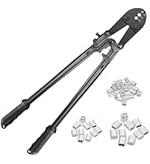 TooTaci 24 Inch Hand Swaging Tool, Wire Rope Crimping Tool for 1/8" 3/16" 1/4" Wire Cable, Heavy ...