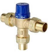 Antrader Thermostatic Mixing Valve,Water Temperature Control Valve,1Pcs | Push-fit Mixing Valve f...