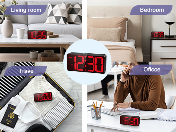 Battery Operated Digital Clock for Travel