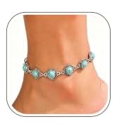 QWALIT Silver Anklets for Women silver Anklet Bracelet for Women no Tarnish Waterproof Anklet Tur...
