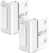 Home Security Door Lock, Childproof Door Reinforcement Lock for Kids Safety with 3" Stop 4 Screws...