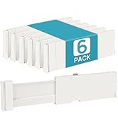 Vtopmart 6 Pack Drawer Dividers for Clothes, 4" High 11.3"-17" Adjustable Expandable Dresser Draw...