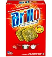 Brillo Steel Wool Soap Pads, Long Lasting, Lemon Scent Cleaning (Lemon, 10 Count (Pack of 1))