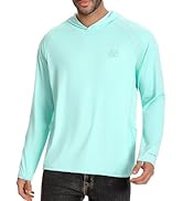 UVSAI Men’s UPF 50+ Hoodie Shirt Long Sleeve Permanent UV Sun Protection Vented Tee Performance f...