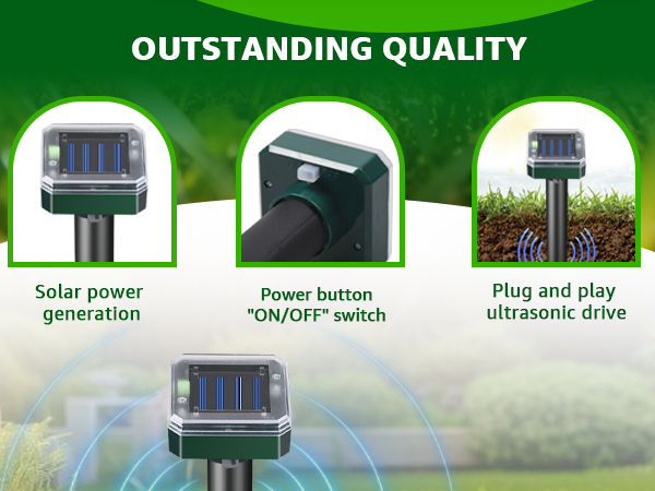 Mole Repellent Solar Powered
