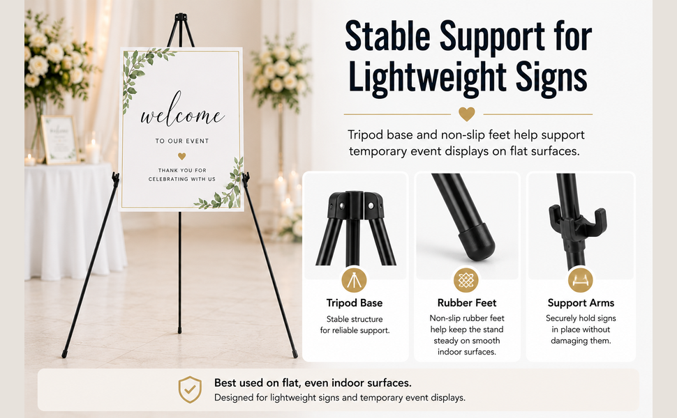 Stable Support for Lightweight Signs
