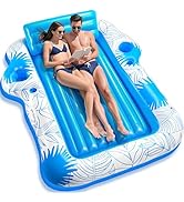 Inflatable Pool Lounger Float for Adults - JIANYHW X-Large Beach Sun Tan Tub Pool Lounge Raft Sun...