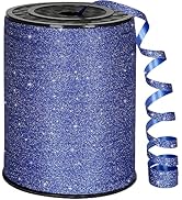 OMISELIO Blue Ribbon, 500 Yard Glitter Navy Blue Curling Ribbon, Shiny Metallic Curling Ribbon fo...