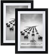 DOAI ART 24x36 Poster Frame Black 2 Pack without Mat or 20x30 Picture Frame with Mat - Polished P...