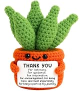 Thank You Nurse Teacher Mom Gifts for Women, Handmade Crochet Aloe Vera Mood Boosting Plant, Smal...