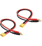 SinLoon XT60 Charging Cable 2 Pack XT60 Male to 4.0mm Banana Plug Balance Charge Cable Adapter fo...
