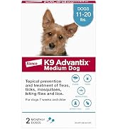 K9 Advantix Flea, Tick & Mosquito Prevention for Dogs 11-20 lbs. | Flea Drops for Medium Dogs | A...
